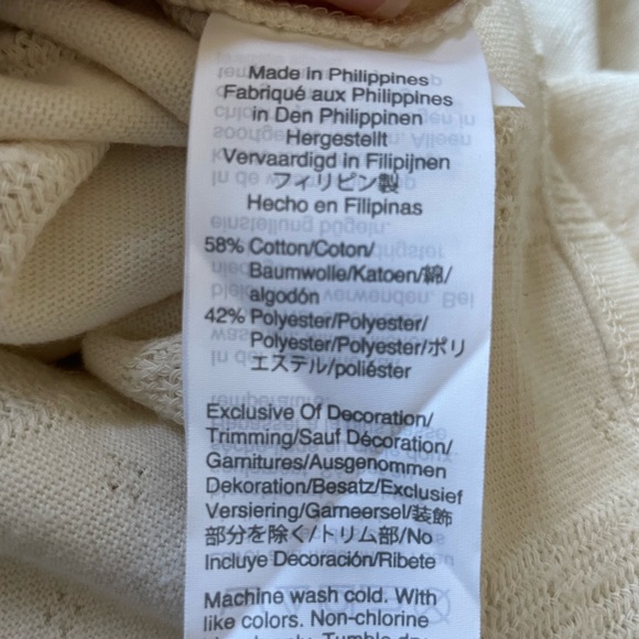 NWT Madewell Pointelle Ribbed Tee Cream Medium - Picture 5 of 5